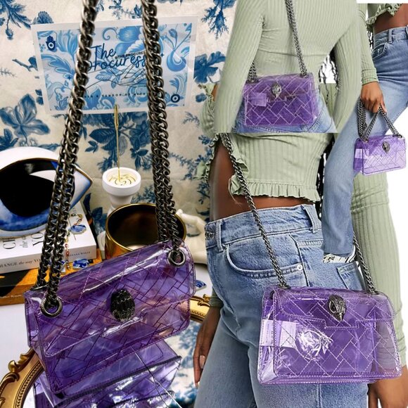 🆕 KURT GEIGER LONDON 🧿 NWOT Mini Kensington Crossbody Bag, Light Purple - Picture 1 of 16